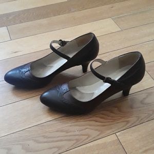 Naturalizer N5 Comfort Two Tone Brown Heels